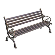 Panca da giardino per esterni sedia da patio per esterni, struttura interamente in alluminio, sedile casual resistente in alluminio pressofuso con braccioli e schienale, mobili da giardino per tutte