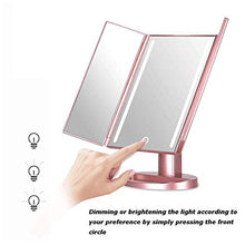 Luyshts Specchio cosmetico Nuovo Sensore di Tocco del Desktop LED Specchio for Il Trucco Specchio di Bellezza Specchio Pieghevole Specchio for Il Trucco
