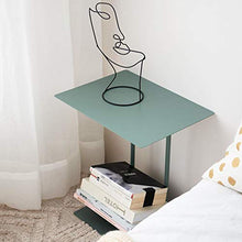 Jcnfa-Tavoli Camera da Letto Comodino, tavolino in Metallo con rivista, tavolino in Acciaio al Carbonio Divano, 3 Colori (Color : Green, Size : 17.32 * 12.99 * 18.89in)