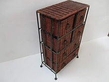 fantasie d oriente Comodino CASSETTIERA Rattan Vimini 6 CASSETTI CM 38X20X65 H