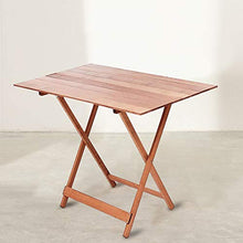 Mediawave Store - Tavolo Pieghevole 100 x 60 cm in Legno Naturale Richiudibile da Giardino, Tavolino Pieghevole d'Appoggio, Legno, Salvaspazio, Ideale per Balcone, Terrazzo, Tavolino PIC nic