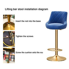 Sgabelli da Bar Sedia Bar Stool, ruotabile di 360 ° Sedile Imbottito Sagomato con Schienale e poggiapiedi, Altezza Regolabile Cucina Colazione Bar Sgabello Alto Regolabile Sgabello da Bar