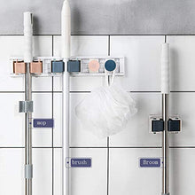 ZXCASDF più Adatto per Bagno Libera Punzonatura Cremagliera Mop Serie di Ganci di Clip Scopa Bagno Antiscivolo Impermeabile Fermaglio Mop Toilette Parete Stoccaggio