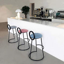 CMX-Barhocker Sgabello da Bar Contemporaneo Imbottito con Schienale Alto, sedie da Bar per Isola Cucina