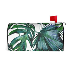 Copertura magnetica per cassetta postale con foglie di palma tropicale di ibisco, design unico, per giardino, cortile, dimensioni standard, 53 x 45 cm