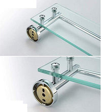 GDFEH Scaffale Doccia in Ottone residenza in Ottone da Bagno in Vetro Bagno Scaffale per Bagno in Vetro Scaffale per Doccia in Vetro temperato