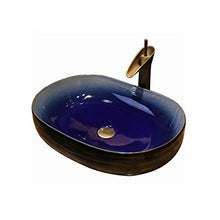 Pool Lavabo da palcoscenico Ovale Europeo di Grande capacità sopra Il lavabo Lavabo in Ceramica da casa Bacino di Arte Americana (60x42x15cm) Lavandini Bagno