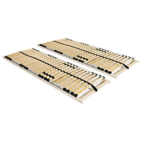SKM Reti a Doghe 2 pz 7 Zone con 28 Doghe in Legno 90x200 cm (21.3kg)