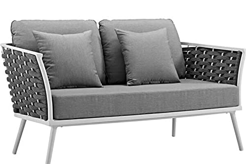 WSZMD Set di Mobili da Giardino All'aperto Divano da Esterno con Corda E Cuscini Sole, Divano Letto (Size : 1)