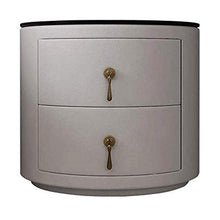 XUSHEN-HU Comodino con 2 cassetti Semplice Nero Moderno e Rotondo Bianco Comodino Locker cassetto (Colore: Bianco, Formato del Prodotto:. 470X420mm)