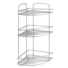 Metaltex Tre Serie Onda-Mensola angolare 3 Ripiani per Bagno-(460203), Filocromato, Grigio