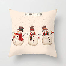 SHENSHI Federe Cuscini Divano 45X45,Semplice Motivo Natalizio Fodere per Cuscini, Ufficio Auto Soggiorno Divano Fodera per Cuscino Lombare, Decorazioni per La Casa Set di 4 Articoli, Pupazzo di Neve