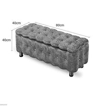 Pouf Panca Ottomana Stoccaggio Ottomano Bench Poggiapiedi Trapuntato in Tessuto Imbottito Scarpe Panca Living Room Divano Banco Bedroom End Sgabello Poggiapiedi con Ascensore Top