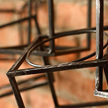 JHSHENGSHI Scaffale portaoggetti, portabottiglie per Vino a Parete Portabottiglie per Vino Rosso in Ferro Stile retrò Portabottiglie per Vino Creativo