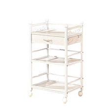 MEI XU Carrelli Di Stoccaggio Carrello, carrello dell'attrezzatura di bellezza a tre livelli con il carrello dell'attrezzatura di parrucchiere del carrello del salone di bellezza del carrello del salo