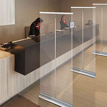 KMILE Schermo di Protezione Trasparente |Piano Permanente starnuto Proteggere Social distanziamento sheld Shield sputo Protezione Banner Stand (Color : A, Size : 80×180cm)