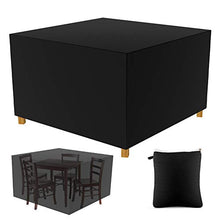 COSANSYS - Telo di copertura per mobili da giardino, 420D, in tessuto Oxford per tavolo da giardino, divano, set di sedie, set di mobili, impermeabile, antipolvere, anti UV (125 x 125 x 74 cm)