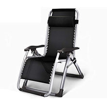 ABBD Sedia a Sdraio da Spiaggia Regolabile, Lettino da Campeggio Portatile Sedia reclinabile Pieghevole, Sdraio reclinabile da Esterno Nero per Piscina-Black