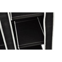 cangzhoushopping Armadio Guardaroba Pieghevole Nero 110 x 45 x 175 cm Arredamento Armadietti e portaoggetti Armadi