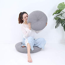 Newgreeny Futon Cuscino sul Pavimento Tatami Pavimento in Moquette Bovindo Sedile Domestico Molo Meditazione Rotondo Ispessito Sfoderabile E Lavabile 45cm di Diametro. Futon 【Lago Blu】