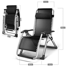 SHUAIIJUAN Sedia per il tempo libero domestico Relaxer Sdraio da giardino pieghevole sedie reclinabili Outdoor Lounge Chair con poggiatesta for Beach Patio campeggi ponte 150KG Peso Capacità