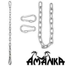 AMANKA 50cm Catena per Sedia Appesa Fino a 230kg - 2 Moschettoni - Sospensione Altalena Amaca