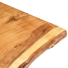 FAMIROSA Piano per Lavabo Bagno in Massello di Acacia 140x55x2,5 cm
