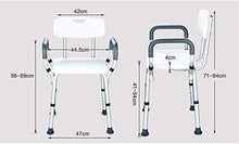 Sgabello per Doccia Sgabello da doccia Sedia da doccia Sgabello doccia, donna incinta Sedia doccia antiscivolo, anziani sedia da bagno con bracciolo e schienale, 6 altezza regolabile doccia sedia docc