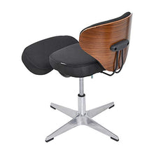 LIUXU Sedia da Studio, Design ergonomico Regolabile in Altezza, Piedini in Lega di Alluminio + Schienale in Legno + Imbottitura in Schiuma può ruotare di 360 °, utilizzata per Studio e Ufficio