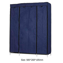 WCY Armadio 5 Layer 12 Scomparto Armadio Non Tessuto Armadio Portatile Armadio Blu Navy Aumentare più Spazio per Tutti, 1 yqaae (Color : 1)