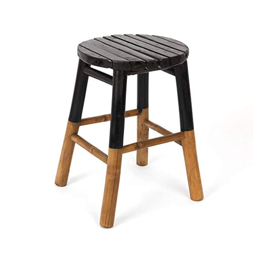 Black Velvet Studio SgabelloI Love Bambu, per Il Bagno, Rustico, Bamboo, Colore Naturale, 44x31x31 cm.