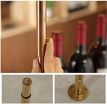 Arredamento per la casa Portabottiglie Portabottiglie industriale moderno in metallo per bicchieri da vino | Portabottiglie in acciaio inox | Braccio telescopico regolabile in altezza (30 60 cm) |