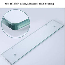 DNSJB Mensola in Vetro per Bagno, Mensola in Vetro monostrato a Parete per Bagno con Recinzione Protettiva in Acciaio Inox 304, 20"× 3,9" × 4,7"