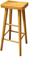 Sgabello da bar in stile retrò, con gambe in legno, ergonomico, quadrato, per cucina, pub, caffetteria, colore: marrone chiaro, dimensioni: 45 cm