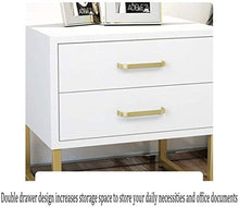 Comodino tavolino Comodino Bedroom Bedroom Bedroom, Camera da Letto Comodino, Soggiorno Divano Cabinet Laterale Cassetti (Color : Beige)