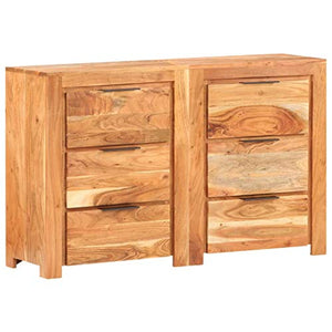 FAMIROSA Cassettiera 118x33x75 cm in Legno Massello di Mango
