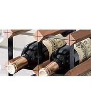 JL Wine Rack, cremagliera del Supporto del Vino, Legno 4 Bottiglie 2-Tier Vino Espositore for controsoffitto casa Cucina Dispensa, Free Standing stoccaggio del Vino, Rack Tavolo Wine Rack
