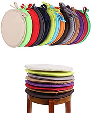 Nicole Knupfer Set di 4 cuscini rotondi in feltro, lavabili per sedie da interni ed esterni, sfoderabili (grigio scuro, diametro 38 cm)