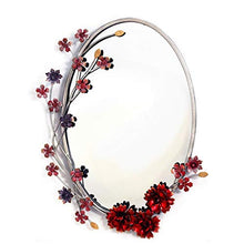 Moolo Specchio per Il Trucco Specchio da Parete Shabby Chic Ovale, Specchio da Parete in Ferro Battuto Specchio Creativo per la Decorazione Domestica
