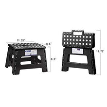 KOLOSM Sgabello Pieghevole da Bagno Sgabello Pieghevole Sgabello Leggero Materiale di qualità Leggero Sgabelli Pieghevoli Antiscivolo per Cucina Bagno Camera da Letto Bambini o Adulti (Color : Black)