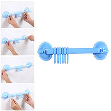 BESTONZON Porta Sacchetti in plastica Ventosa, 6 Ganci, Asciugamano Gancio Forte Ventosa Regolabile Supporto del Gancio da Parete per Bagno e Cucina (Blu)