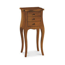 InHouse srls Comodino Multiuso, Arte povera, in Legno massello e MDF con rifinitura in Noce Lucido - Mis. 34 x 41 x 72