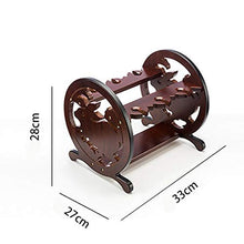 LHQ-HQ Segno zodiacale Jade coniglio stile in legno Bottiglia controsoffitto Cabinet Table Top Wine bagagli Slot for 3 bottiglie grado Wine Top flacone Conservazione slot for 3 di vetro di vino rack H