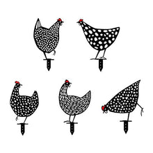 YFY Gallo in Metallo Silhouette Silhouette Pali per Cantieri, Gallina Lifelike Hollow out Polic Pollo Siluetta Decorativa Giardino Stakes Metal Hen Shade Decor Art, per Giardino all'aperto (5pcs)