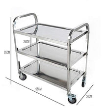 Jia He Carrello Scaffale - Carrello per Auto a Tre Livelli di Consegna in Acciaio Inox Carrello per Auto da Tavolo Mobile Collezione Multi-Funzione Carrello portautensili Portatile a Quattro Ruote
