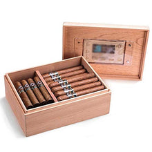 SMEJS Scatola di Legno di Cedro Non Dipinto alcoholized Scatola di Legno massello Cigar Humidor del Sigaro può Contenere 50 - Scatola di sigari Scatola di sigari