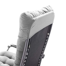 harupink Cuscini per Sdraio Giardino, Cuscino Poltrona Paradise Morbido Confortevole Buon Effetto Rimbalzo 100% Fibra Cotone Perlato Riempitivo per Giardini Cortili Terrazzi (Grigio, 180*55CM)