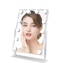 FLLKIHH Specchio cosmetico con luci a LED, Specchio per Il Trucco, Specchio cosmetico Hollywood 3 luci dimmerabili per Tavolo da Trucco (14 luci a LED)
