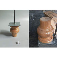 Piedi da cucina a forma di zucca in legno massiccio, per comodini da cucina, per comò divano o poltrona, ottomani, confezione da 4 (colore di legno, dimensioni: 8 cm)