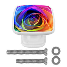 Rosa arcobaleno 4 PCS Pomelli per Porta, Pomolo per Mobile, Pomelli per Mobili con Viti, Maniglia per Armadietto, Pomelli per Porta, Pomelli per Cassetti per Porta, Armadio, Cassetto e Credenza